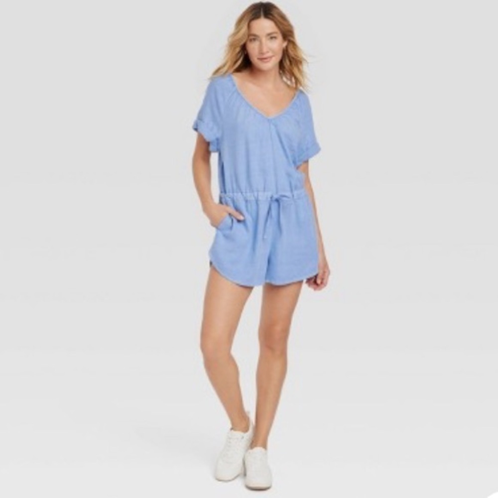 Women's Short Sleeve Romper - Universal
Threadβ’ Blue new π